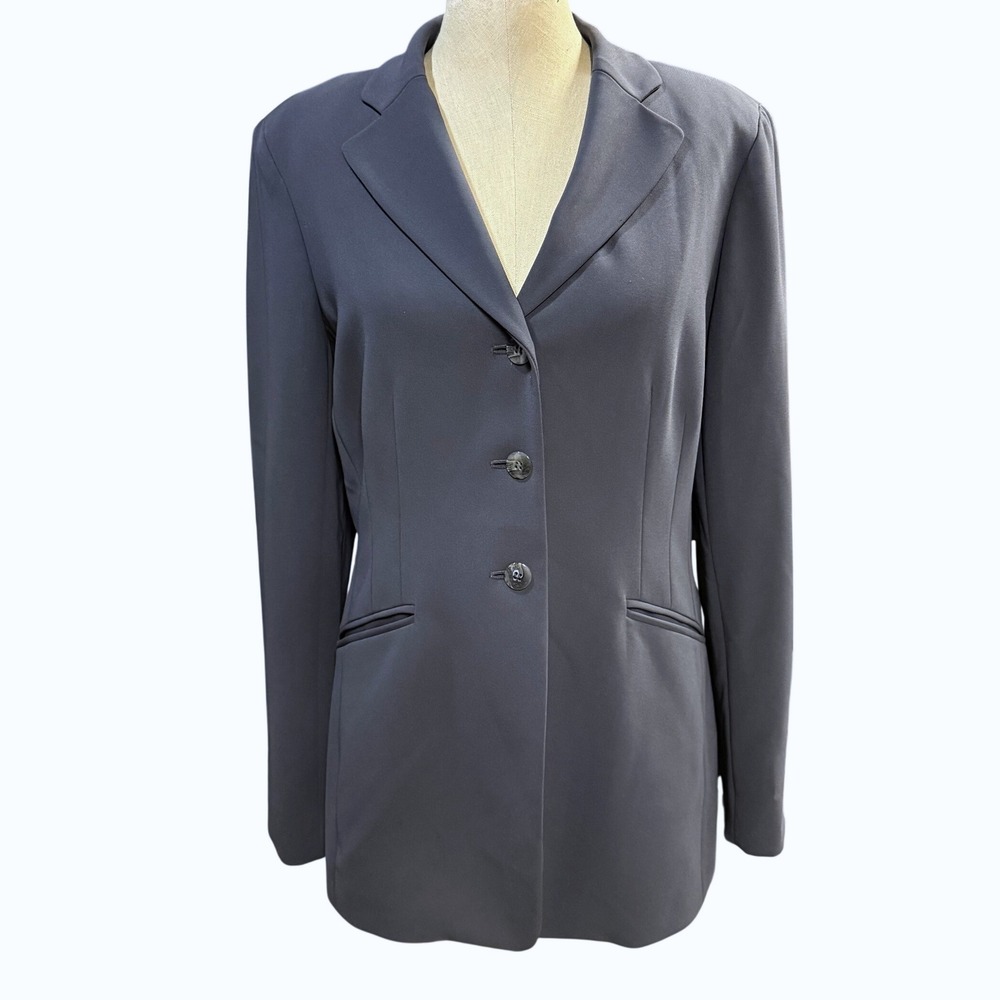Vinage Jones NY 10 Gray 3-Button Longline Blazer Jacket Professional Workwear